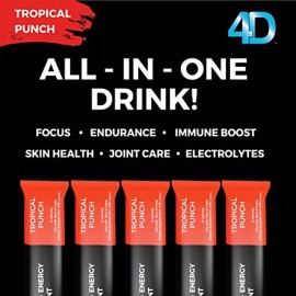 4D Clean Energy Drink Mix + Electrolytes + Immune Support + MultiVitamins +