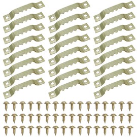Pack of 24 Picture Frame Holders, Prong Hangers for Pictures, Sawtooth Picture Hangers, Fixings for Pictures, Picture Hangers, Picture Frames with 48 Screws, for Hanging Pictures, Picture Frames, Watches (Gold)