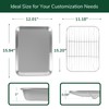 Bofolai 18/0 Stainless Steel Baking Sheet with Cooling Rack, 15.9
