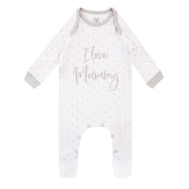 Harry Bear Baby Sleepsuit I Love Mummy White 3-6 Months