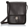 Rename Men's Shoulder Bag, Front Buckle, Faux Leather, Crossbody, charcoal