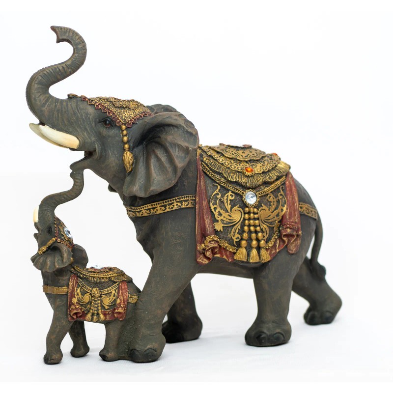 Dalax Trunk Up Elephant Statue Figurine