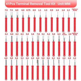 41PCS Terminal Removal Tool Kit with Pin Extractor and 3V-72V Test Light