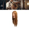 Hairdressing Mannequin Head 85 Percent Real Hair Flexible Multipurpose Hair