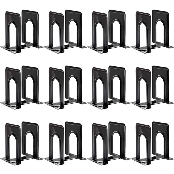 Bookends, 24pcs Book Ends, Book Ends for Shelves, Bookends for Shelves, Bookend, Book Ends for Heavy Books Holders for Office Home Library Book Ends Supports, Book Ends to Hold Books Heavy Duty