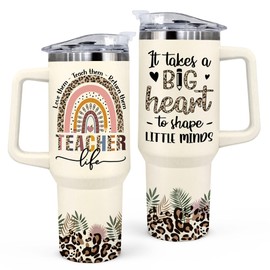 GOOLERY Teacher Gifts for Women, Teacher Appreciation Gifts for Women - Valentines Gift for Teachers Women, Best Teacher Gifts Ideas - Teacher Valentines Day Gifts, Teacher Tumbler - Teacher Cup 40Oz