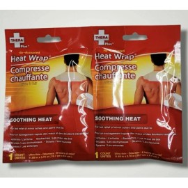 2 Pks Heat Wrap Compresses Thera Plus Air Activated Great for Travelling or Work