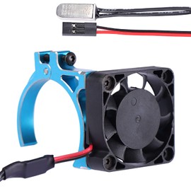 Aimrock 42mm RC Car Motor Radiator Heatsink Cooling Fan for Traxxas TRX4 Axial SCX10 HSP Losi 1/8 1/10 RC Truck (Blue)