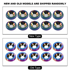 Car M6 Screw Gasket, Modification Screw License Plate Frame Decoration Screw (Colourful)
