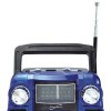 Supersonic® SUPERSONIC SC-1390BT - BLUE Bluetooth 4-Band Radio (Blue)