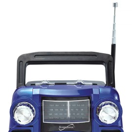 Supersonic® SUPERSONIC SC-1390BT - BLUE Bluetooth 4-Band Radio (Blue)
