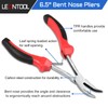 LEONTOOL 6.5 Inches Bent Nose Pliers Mini Long Reach Bent