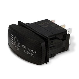 CH4x4 Rocker Switch Off-Road Lights Symbol - Horizontal - Green LED