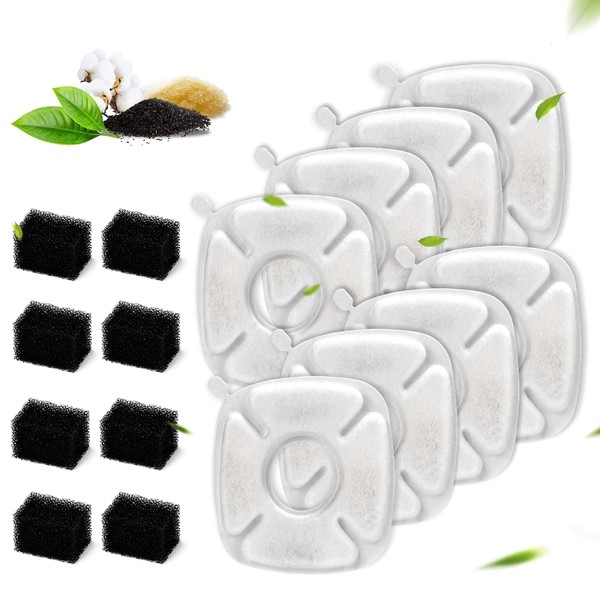 Carcent Cat Water Fountain Filter, 16 PCS Pet Fountain Replacement