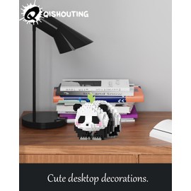 QISIHOUTING Mini Panda Building Blocks- 504pcs, Mini Panda Building Toy, Panda Building Set for Adults, Micro Blocks Set for 11+ Boys & Girls, Birthday Gifts for Kids