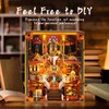 VORATHIS Book Nook Kit - DIY Miniature World Library Booknook
