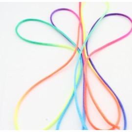 Angel Malone 10 Mtrs. X 2mm Premium Quality Kumihimo Rattail Satin Cord Jewellery Making - UK Seller (Rainbow)