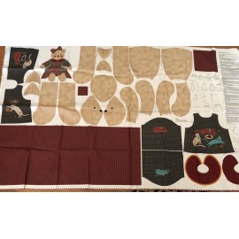 Cranston Homespun Kitty Cranston Print Works DIY Stuffed Doll Cut  Sew Stuff 36x 60”