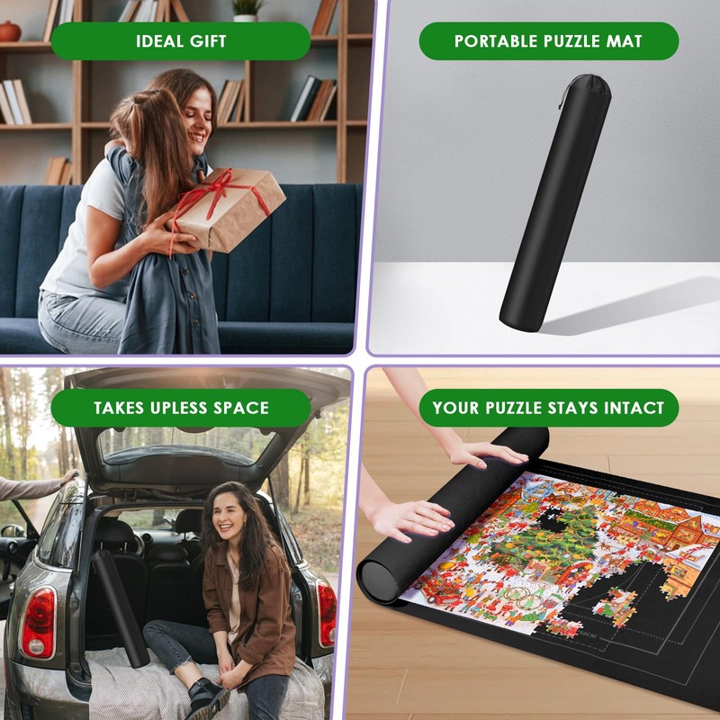 FELIZROCA Puzzle Mat - 1500 Piece Jigsaw Puzzle, Portable Roll-Up