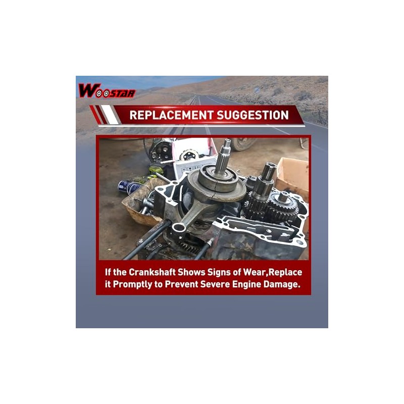 WOOSTAR Crankshaft Replacement for 2-Stroke 47 cc 49 cc Mini