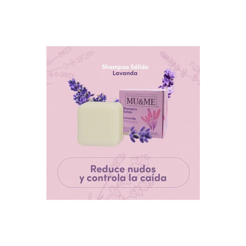 Shampoo Solido Mu&me Lavanda Anticaida 60gr