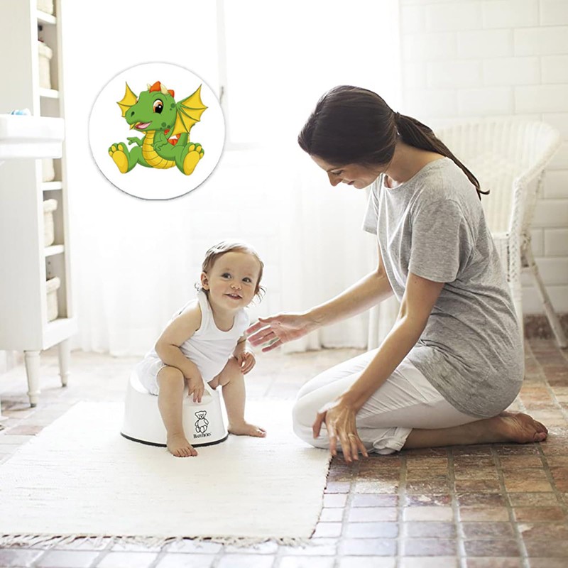 10Pcs Fun Animal Toilet Sticker Reusable Training Reward Chart Sticker