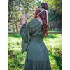 Scarlet Darkness Medieval Dress for Women Green Renaissance Ren Faire