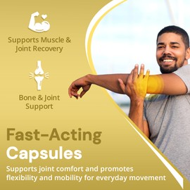 Strength & Spices Anti-inflammatory, Muscle and Joint Care Supplements for Mobility and Recovery, Turmeric Capsules with 28 Powerful Ingredients, Vegan and All-Natural, 1000mg, 60 Capsules