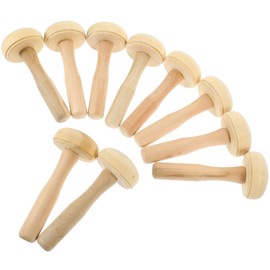 Operitacx Painting Utensils 10 Pieces Wooden Roller Brayer Ink Painting Applicator Art Oil Painting Tools Ink Reaming Tool for Printing Making Block Printing Punching Craft Rubber Roller