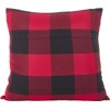 Fennco Set of 2 Red and Black Buffalo Checked Cotton