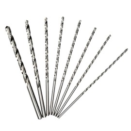 HSS Twist Drill Bit, Extra Long High Speed Steel Drill Bits with Straight Shank Set, 2/3/3.5/4/5mm Twist Drill Bit Set Tools for Wood Plastic Aluminum (200mm Long)