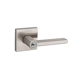 Kwikset 156HFL SQT 15 SMT CP Halifax Satin Nickel Entry Lever Featuring SmartKey
