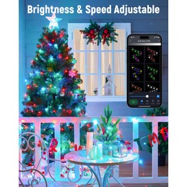 Minetom Smart Fairy Lights Color Changing, 33ft 100 LED USB RGB String Lights with Remote & APP Control, Music Sync Fairy Lights For Bedroom, Twinkle Christmas String Lights for Indoor Tree Decoration