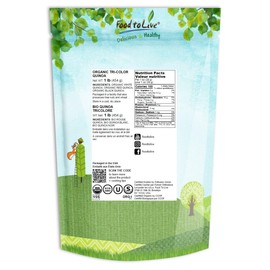 Food to Live Organic Tri-Color Quinoa, 1 Pound — Non-GMO, Blend of White, Black, and Red Quinoa, Whole Grain, Raw Seeds, Non-Irradiated, Kosher, Vegan, Sproutable, Sirtfood, Bulk, Rice Replacement.