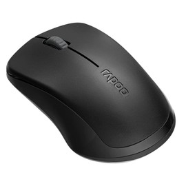 Rapoo 1680 Silent kabellose Maus wireless Mouse 2.4 GHz Computermaus 1000 DPI Sensor 12 Monate Batterielaufzeit ergonomisch für PC & Mac - schwarz