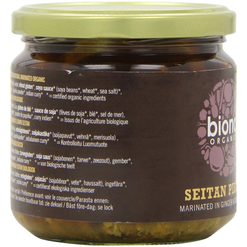 Biona Organic Seitan Pieces In Soya Sauce and Ginger, 350