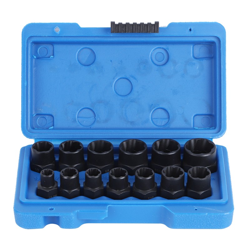 13Pcs/Set Impact Bolt Nut Removal Extractor Socket Tool Kit for