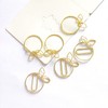 100Pcs Gold Paper Clips Cute Shape Stainless Steel Multifunction Metal