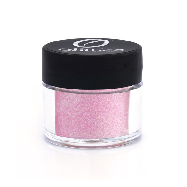 GLITTIES - Pink Flamingo - NAIL ART Iridescent Fine (.008") Glitter Powder - for gel nail polish, gel and acrylic nail powder - (10 Gram)