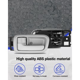 Inside Interior Door Handles W/Bezel Fit for Toyota Tundra 2000-2006, Front Left Driver & Right Passenger Side Beige Door Handle Replace 81257 69206-0C010-E1 692060C010E1, 1 Pair White