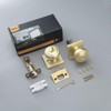 NCSEN Gold Door Knobs with Lock, Coastal Door Knobs Interior