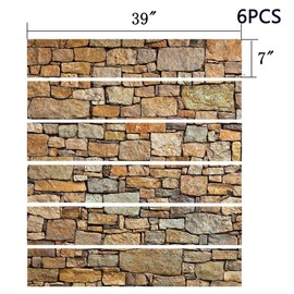 Beautifulive Tile Stickers Stair Step Riser Decals for Bathroom, Kitchen Wall Tile, 3D Self-Adhesive Waterproof Peel Stick Wallpaper Staircase Decal Mural Decor