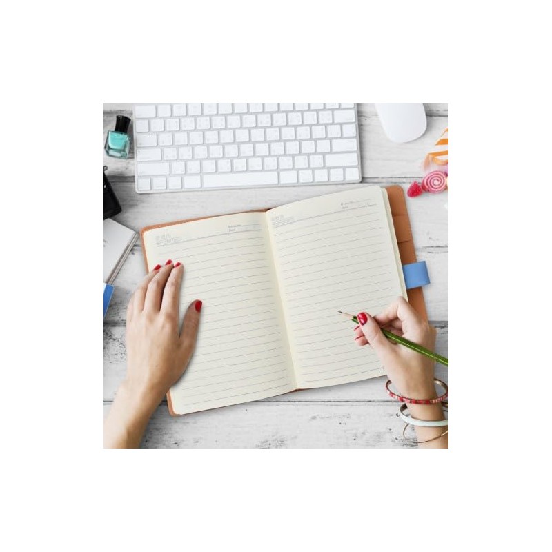 PU Leather Journal with Lock - 256 Pages Password Notebook