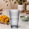 Hobnail Drinking Glasses Set Of 4-18 oz Water Glass, Unleaded