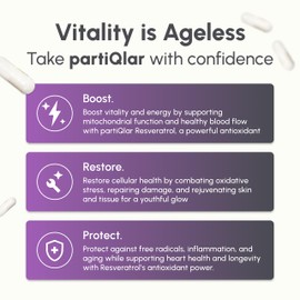 partiQlar High Purity Trans Resveratrol Supplement 500mg - Each Capsule Exceeds 98% Purity - 3rd Party Tested - Vegan - Sirtuin Activating and Cell Protecting Supplement - 60 Capsules