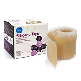 MED PRIDE Medical-Grade Silicone Wound and Scar Tape Roll 1.5 in X 1.6 Yards, Pain-Free Removal, Easy-Tear, Waterproof, Latex-Free