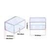 Flyshop 12 x PVC Chair Leg Caps Scratch Resistant Rectangular