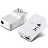 TRENDnet 200 Mbps Powerline Ethernet AV Adapter Kit TPL-303E2K (White)