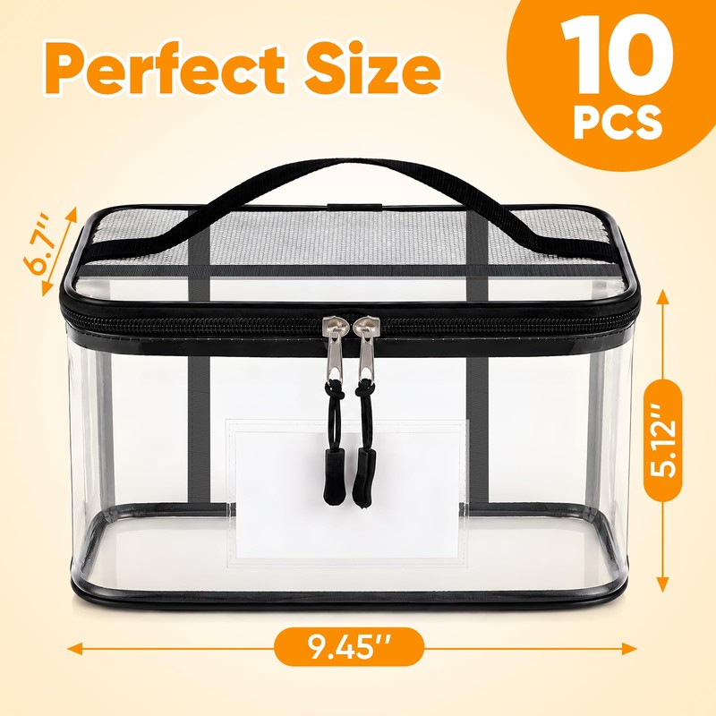 10 Packs Clear Toy Storage Bags with Zippers,Toy Organizers and