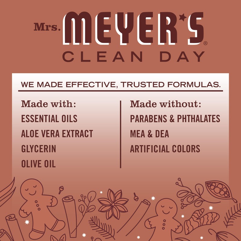 MRS. MEYER'S CLEAN DAY Liquid Hand Soap, Limited Edition Gingerbread